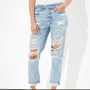 American Eagle Tomgirl Ripped Destroyed Jeans, 4